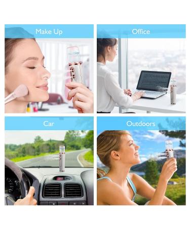Annhuabeauty Nano Facial Mister - Portable Cool Mist Sprayer for Skin, Makeup & Lashes - White - Buy Online on GoSupps.com