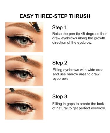 Boobeen Eyebrow Pencil - Micro Forking Spitz Applicator for Natural Dark Brown Brows | International Shipping Available - Buy Online on GoSupps.com