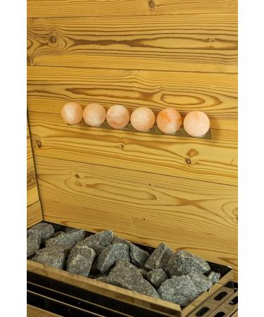 Premium Sauna Niter Himalayan Salt Balls (11 Pack) - Natural Air Purifier & Salt Therapy with Stainless Steel Wall Bracket - Buy Online on GoSupps.com
