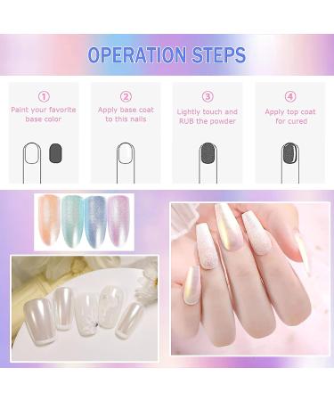 White Pearl Chrome Nail Powder - Shiny & Fine Glitter for Long-lasting Nail Art Decorations - Buy Online on GoSupps.com