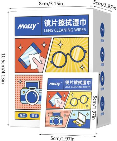 Zezafa 100 Pack Disposable Glasses Cleaner Wipes - Anti-Fog Dust Remover for Sunglasses Phone Screens & Lenses - Buy Online on GoSupps.com