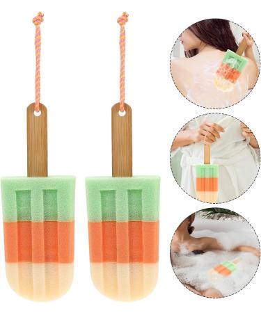 MILISTEN 3Pcs Ice Cream Body Sponge Scrubber - Exfoliating Shower Puffs with Hanging Rope - Fun Bath Accessories for All Skin Types - Buy Online on GoSupps.com