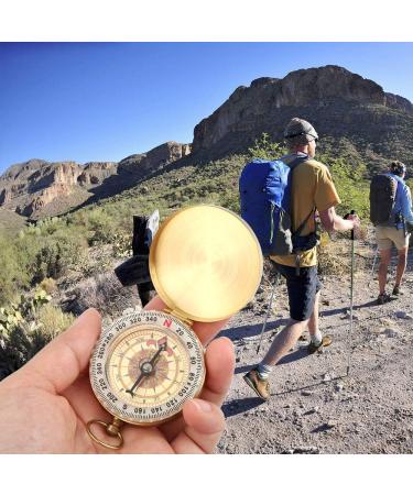 Buy Mitening Portable Brass Compass | Waterproof Classic Pocket Compass for Outdoor Adventures - Buy Online on GoSupps.com