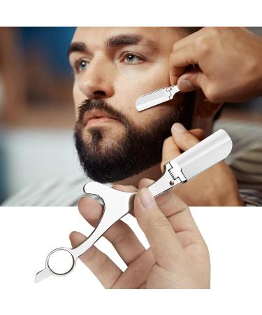 Buy Aerodynamic Silver Straight Razor for Men - Non-Slip Galvanic Metal - Perfect for Barbers & Home Grooming - Buy Online on GoSupps.com