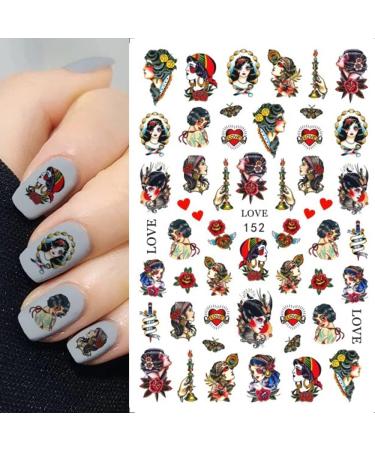 Nails Art Decoration Nail Decals Self Adhesive Chinese Dragon Snake Gothic Style Nail Stickers 3D Black(148) - Buy Online on GoSupps.com