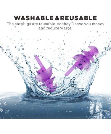 Buy Ear Plugs for Sleeping - 2 Pairs SNR 32dB Noise Suppression Silicone Earplugs - Soft Reusable Ideal for Sleep Travel Study and Work - Buy Online on GoSupps.com