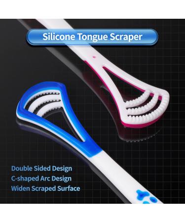 Annhua Tongue Cleaner Set - 4 Color Tongue Scrapers for Fresh Breath | International Shipping - Buy Online on GoSupps.com