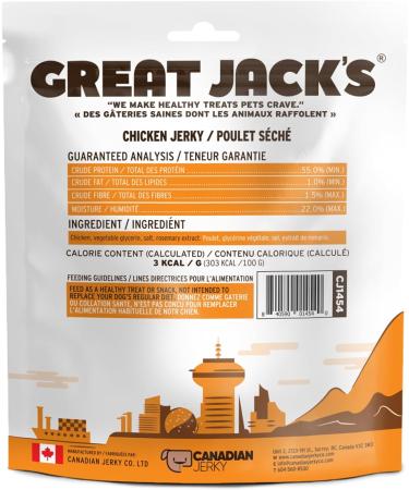 Great Jack s Chicken Jerky Dog Treats 153g - Buy Online on GoSupps.com