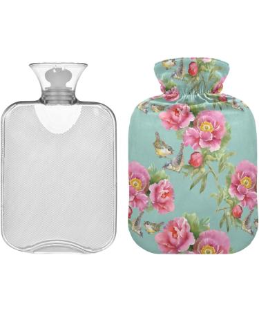 NAANLE 2L Heat Bottle with Floral Poppy Cover | Pain Relief & Therapy | Transparent Hot Water Bottle for Back & Neck Care - Buy Online on GoSupps.com