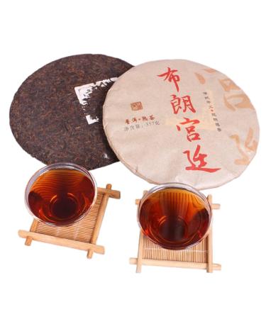 HQZM Yunnan Bulang Imperial Aged Fermented Puer Ripe Tea Cake 357g Soft Strong Flavored