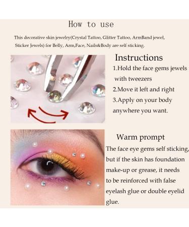 WUIOS Face Gems Butterfly Rhinestone Stickers for Eye and Body Makeup - Buy Online on GoSupps.com
