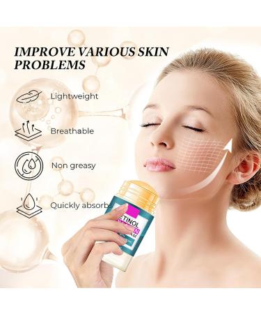 Retinol Collagen Face Cream with 5% Hyaluronic Acid - Anti-Aging Face Moisturizer Stick for Women Fade Lines Firming & Tightening Facial and Neck - Hydrating Face Stick for All Skin Types 1.41 oz - Buy Online on GoSupps.com