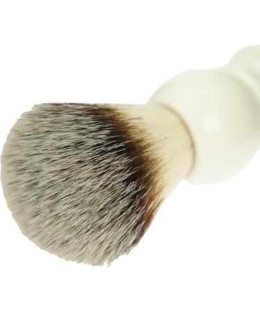 Premium Synthetic Hair Shaving Brush with White Acrylic Handle - 9.5 cm | International Shipping Available - Buy Online on GoSupps.com
