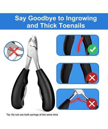 Onperpoe Toe Nail Clippers for Thick Nails with Soft Handle Professional Nail Scissors for Toenails Wide Jaw Opening Toenail Clippers Heavy Duty Toenail Clipper Nail Scissors for Women Men Seniors - Buy Online on GoSupps.com