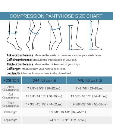 Footless Compression Pantyhose for Women | 8-15mmHg Medical Support Tights & Compression Socks for Edema & Varicose Veins | S/M Black - Buy Online on GoSupps.com
