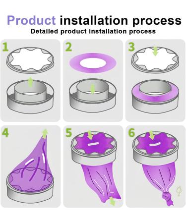Refilling Foil for Diaper Pail - 12 Smell-Tight Cassettes 4.5m Compatible with Genius Munchkin Angelcare - Purple - Buy Online on GoSupps.com