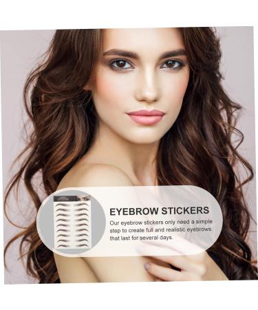 Beavorty 54 Sheets Waterproof Eyebrow Stickers Hairlike Eyebrows Brown Fake Eyebrow Stickers 3d Tool Make up - Buy Online on GoSupps.com