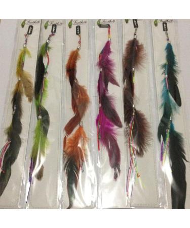 Bohemia Tassels Feather Hair Clip Colorful Feather Hair Barrettes Hair Decorations BohoPendant Hair Pin Women Headpiece Hair Braid Women Fashion Accessories Festival Hair Accessory Random color mixing - Buy Online on GoSupps.com