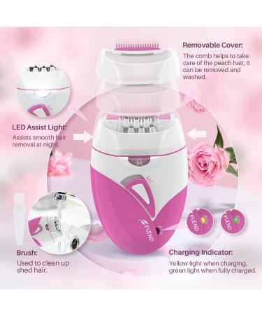 Wireless Facial Epilator for Women - Hair Removal & Bikini Trimmer with LED Light | Epilier Face Purple - Buy Online on GoSupps.com