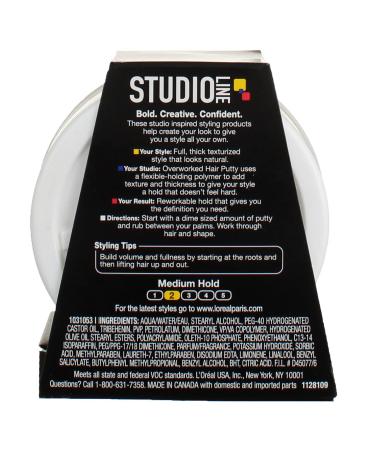 L'Or al Paris Studio Line Overworked Hair Putty 1.7 oz - Best Styling Product for All Hair Types | International Shipping Available - Buy Online on GoSupps.com