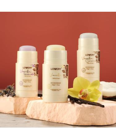 Natural Aluminum-Free Deodorant Set of 3 | Vanilla Lavender Coconut | 48 Hr Protection | Eco-Friendly Deodorant Gift for Women & Men - Buy Online on GoSupps.com