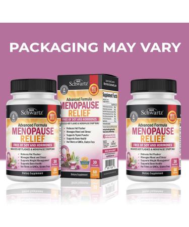 Menopause Relief & Hormone Balance with Herbal Support - 60 Veggie Capsules - Buy Online on GoSupps.com