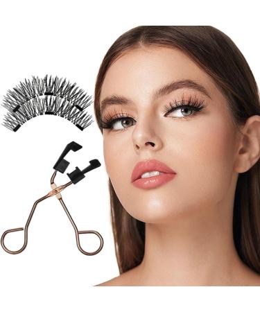 FunnAura 8Pairs Reusable Magnetic Eyelashes Natural Look Waterproof False Lashes Magnetic No Glue with Applicator(Black) - Buy Online on GoSupps.com