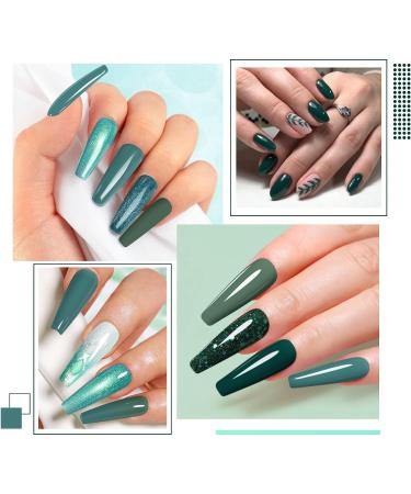 INPING 6-Piece Green Gel Nail Polish Set - Metallic & Sparkle Glitter Shades - Soak Off UV/LED - Nail Art Manicure Kit - Buy Online on GoSupps.com