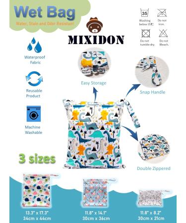MIXIDON Waterproof Wet Dry Bag for Swimsuits & Cloth Nappies | Baby Items Organizer Bag | Pattern 7 - Buy Online on GoSupps.com