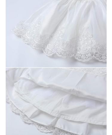 Baby Girls Lace Dress with Bowknot Flower for Wedding Baptism Pageant, 12-18 Months - Buy Online on GoSupps.com