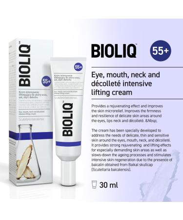 BIOLIQ 55+ Eye mouth neck and d collet intense lifting cream - 30 ml - Buy Online on GoSupps.com
