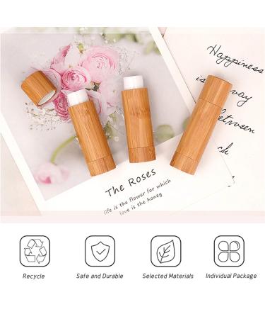 6 Refillable Bamboo Lip Balm Tubes - Merysan 5ml Empty Lipstick Sleeves for DIY Homemade Lip Balm - Buy Online on GoSupps.com