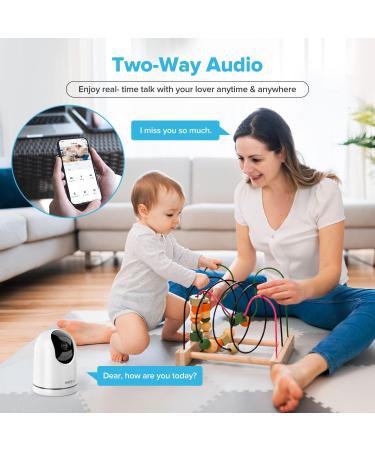 WGV Security Camera -2K Cameras for Home Security with Smart Motion Dection  Night Vision  Two-Way Audio Cloud & SD Card Storage Work with Alexa  Ideal Indoor Camera for Baby Monitor/Pet Camera white - Buy Online on GoSupps.com