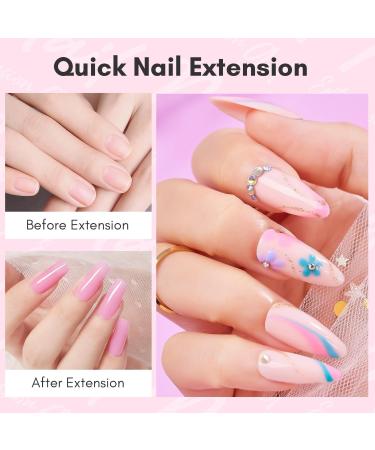 Makartt Poly Nail Gel 50ML Builder Gel Extension - White Pink Nude Clear Rosy Cheeky Design - for Technician Starter DIY Salon - Buy Online on GoSupps.com