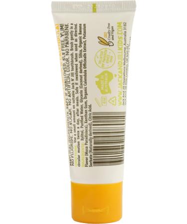 Jack N' Jill Kids Natural Toothpaste Fluoride Free Toothpaste Helps Soothe Gums and Fight Tooth Decay Toothpaste for Baby Toddler and Children 6 Months Plus 2 x Banana 50g 1 x Blueberry 50g Banana and Blueberry 50 g (Pack of 3) - Buy Online on GoSupps.com