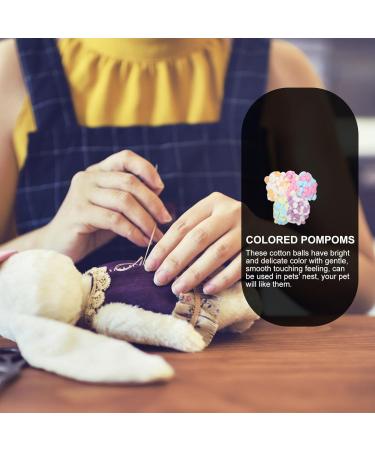 jojofuny Makeup Cotton Balls 500pcs Colored Cotton Balls Hamster Cotton Bedding Craft Pom Pom Balls Handmade Puff Balls for Diy Arts Crafts Decors Decorated Cotton Balls - Buy Online on GoSupps.com