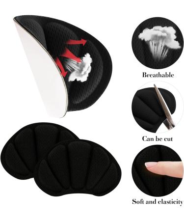 Sibba 4 Pairs High Heels Cushion Pads and Heel Grips for Shoes - Prevent Slipping and Blisters - Black - Buy Online on GoSupps.com