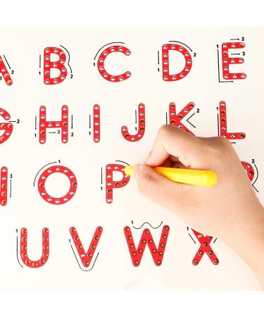 Magnetic Alphabet Sign Board - Educational ABC Letters Drawing Board for Kids | Preschool Gift in Red - Buy Online on GoSupps.com