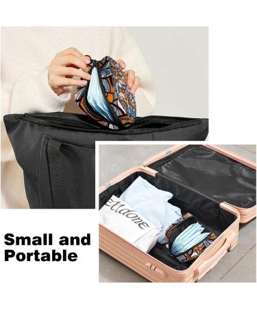 Ethno Doodle Floral Pattern Portable Period Bag | Women's Menstrual Cup Pocket | Stylish & Functional Sanitary Napkin Holder - Buy Online on GoSupps.com