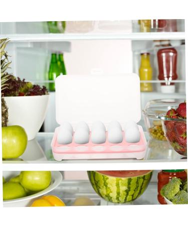 RORPOIR 2pcs 10 Eggs Storage Container Egg Carton Egg Keeper Egg Case Refrigerator Red Storage Box re-usable Red 24.5*10.5*7cm - Buy Online on GoSupps.com