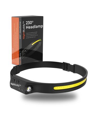 Night Buddy The Original LED Headlamp Rechargeable Flashlight for Adults Camping Essentials Backpacking Lights 4X Brighter Other Headlight Headband Lamp 5 Light Modes Hiking Gear Must Haves (Headlamp) - Buy Online on GoSupps.com