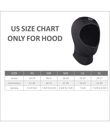 SARHLIO Neoprene Wetsuit Hood 3MM for Men Women - X-Large | Ideal for Diving, Snorkeling, Kayaking | High Stretch with Flow Vent - Buy Online on GoSupps.com