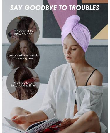 Microfibre Hair Towel 3 Pack Super Absorbent Hair Towel Wrap with Button Design. Extremely Soft Hair Wrap Towel Traveling Beach Excursions Sports Grey/Pink/Purple Microfibre Towel - Buy Online on GoSupps.com