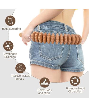 Coriver Wooden Massage Device Rollstab - 42.5 cm | Wood Therapy for Thighs | Anti-Cellulite Tool | Relaxation & Muscle Relief - Buy Online on GoSupps.com