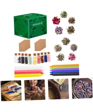 Witchcraft Candle Starter Kit | Mini Crystals & Accessories for Rituals | Relaxing Bath & Dried Flowers - Perfect for Experienced Witches - Buy Online on GoSupps.com
