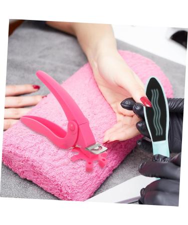 Healeved Fake Nails Scissors Trimmer Nail Clippers Nail Tips Nail Art Tool Stainless Steel Nail Clipper Fingernail Manicure Tool Nail Art Clipper Nail Flakes Plastic Lengthen Pink - Buy Online on GoSupps.com