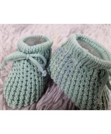 Royal Icon Baby Booties 0-3 Months - Warm & Safe Baby Slippers for Boys & Girls - Newborn Sage Green Booties Ri401 - Buy Online on GoSupps.com