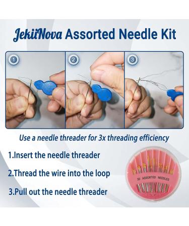 30 Pack Premium Hand Sewing Needles - Assorted Sizes for Handsewing, Stitching, Repair & Embroidery - Buy Online on GoSupps.com