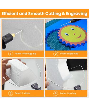 3-IN-1 Hot Wire Foam Cutter 8Pcs Electric Styrofoam Cutting Tools Kit 18W Polystyrene Cutter Styrofoam Cutting Pen with Adaptor for Foam Carving& Cutting DIY Crafts Best Halloween Christmas Gifts Z15 - Buy Online on GoSupps.com