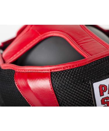 Paffen Sport Star Mesh Headgear - Light & Durable Sparring Protection for Boxing Muay Thai Kickboxing | Black/Red L-XL - Buy Online on GoSupps.com